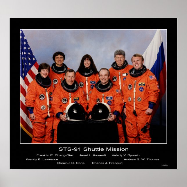 Crew der STS-91 Shuttle Mission.. Poster (Vorne)