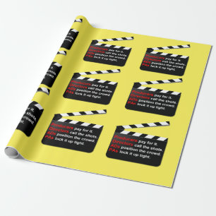 Crew des Films ist ein Wrap über neue Filmideen Geschenkpapier