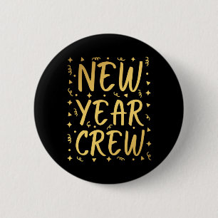 Crew des neuen Jahres Button