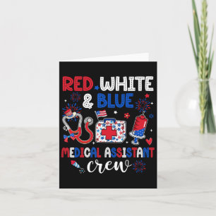 Crew des roten, weißen und blauen medizinischen Is Karte