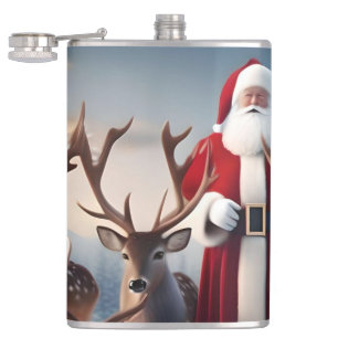 Crew des Weihnachtsmannes: Weihnachtsmann-Posen-Re Flachmann