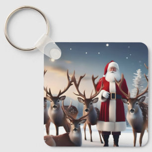 Crew des Weihnachtsmannes: Weihnachtsmann-Posen-Re Schlüsselanhänger