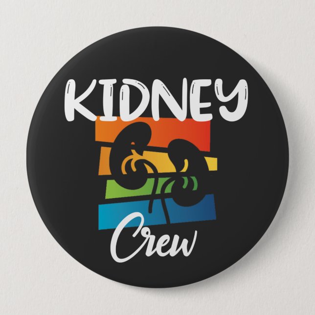Crew Dialysis Nurse Nephrologie Niere Nierenkolade Button (Vorderseite)