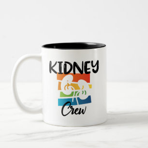 Crew Dialysis Nurse Nephrologie Niere Nierenkolade Zweifarbige Tasse