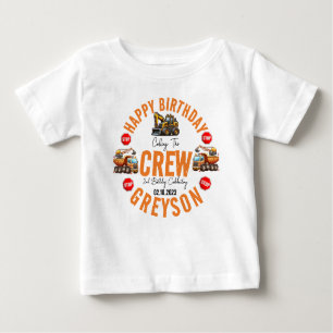 Crew Dump Truck Boy 2. Geburtstag Baby T-shirt