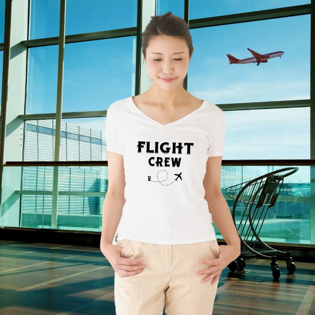 Crew-Flugflugzeug mit modernem Flug T-Shirt (Von Creator hochgeladen)