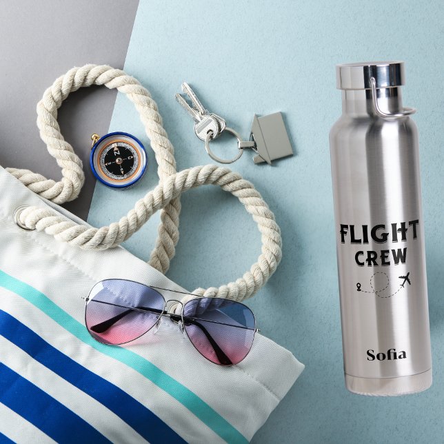 Crew-Flugflugzeug mit modernem Flug Trinkflasche (Von Creator hochgeladen)