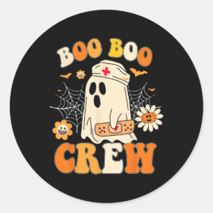 Crew für Damen Halloween-Outfits-Ära Runder Aufkleber
