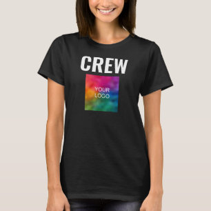 Crew für doppelseitige Printwerbung Logo hinzufüge T-Shirt