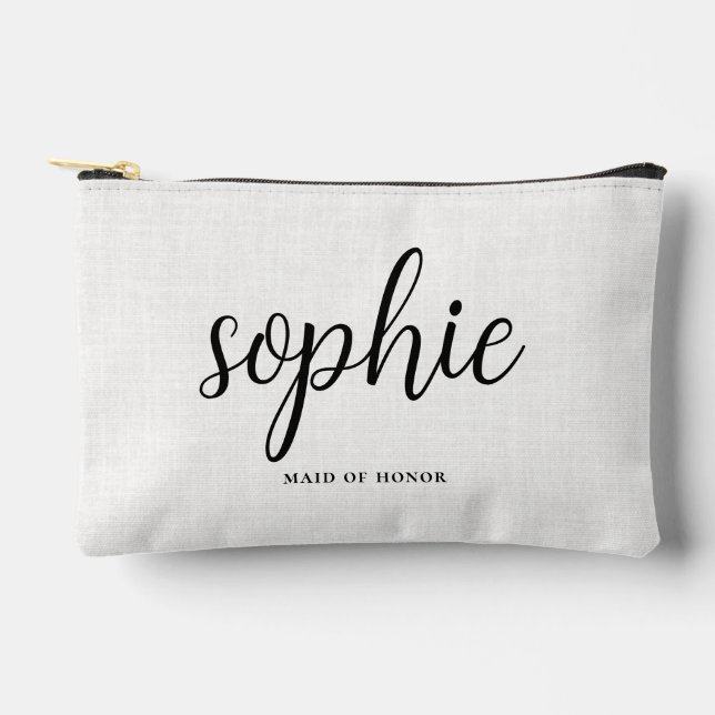 Crew für einfache Namen Hochzeit Party Bridesmaid  Zubehörtasche (Vorderseite)