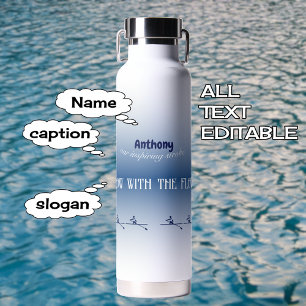 Crew für personalisierte Namen und Textaufrufe Trinkflasche