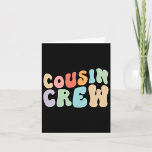 Crew für Vintage Cousin Groovy Retro Design Famili Karte