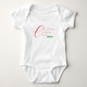 Crew für Weihnachten Cousin Typografie Baby Strampler