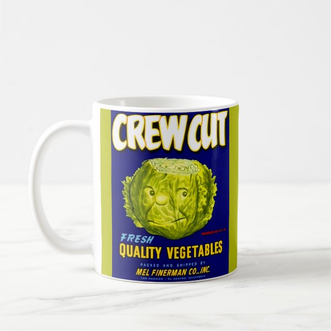 Crew Gemüseschutzetikett schneiden Kaffeetasse (Links)