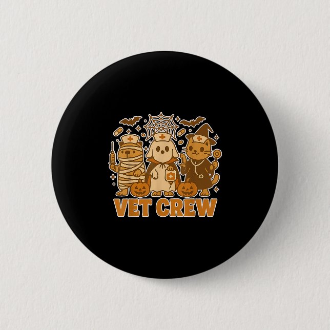 Crew Halloween Kostüm Hund Katze Capybara Haustier Button (Vorderseite)