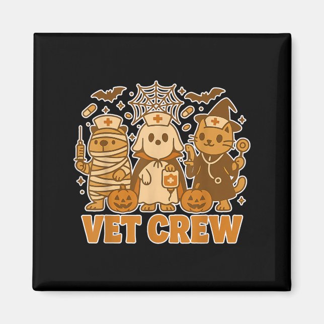 Crew Halloween Kostüm Hund Katze Capybara Haustier Magnet (Vorne)