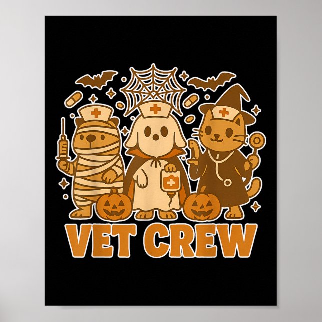 Crew Halloween Kostüm Hund Katze Capybara Haustier Poster (Vorne)