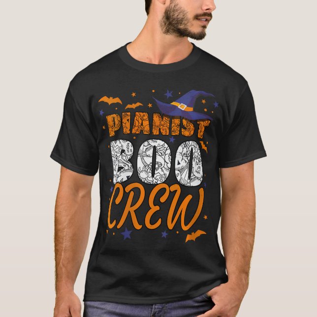 Crew Halloween Pianistin T-Shirt (Vorderseite)