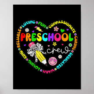 Crew im Vorschulalter zurück zur Schule Poster