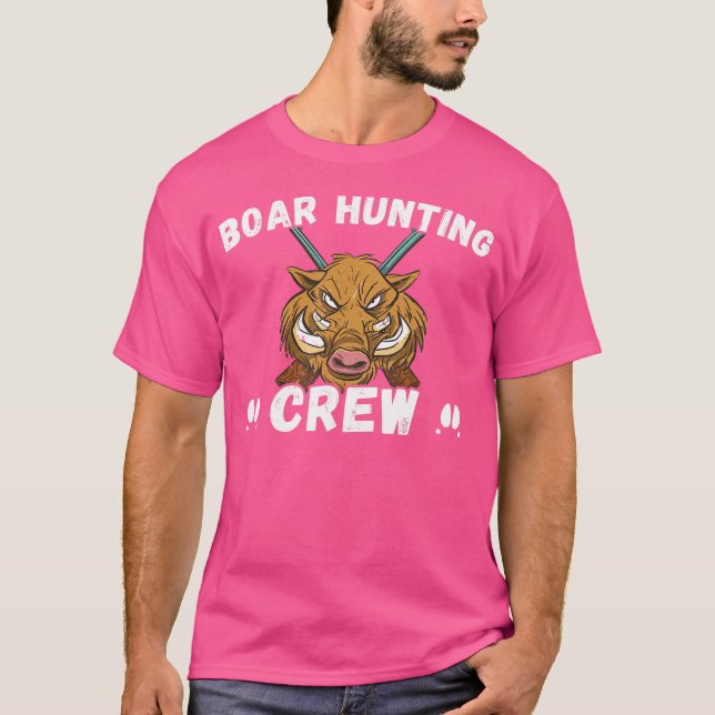 Crew Jagd Jagd Wildschweine T-Shirt (Vorderseite)