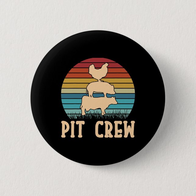 Crew Kuh Schweinshähnchen Byrbecue Grillen Grillen Button (Vorderseite)