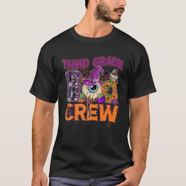 Crew-Lehrer der dritten Klasse Halloween Com T-Shirt (Vorderseite)