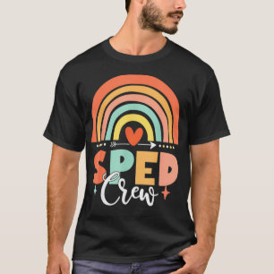 Crew-Lehrer-Lautsprecher - Farbenbogen Zurück T-Shirt