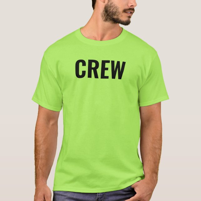 Crew Lime Green Doppelseiten Design Mens T-Shirt (Vorderseite)