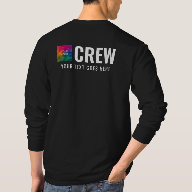 Crew-Logo Mens Moderne doppelseitige Printwerbung T-Shirt (Rückseite)