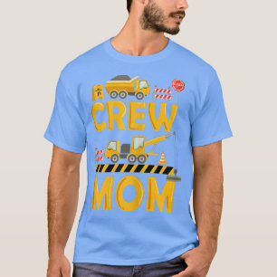 Crew Mama Geburtstagsjunge Baustelle T-Shirt