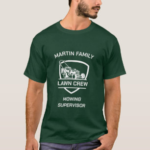 Crew Matching Family Mowing Supervisor Vater T-Shirt