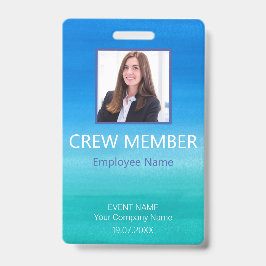 Crew-Member Barcode-Ereignis Blue-Abzeichen Ausweis