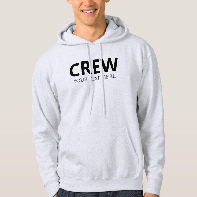 Crew-Member Logo-Text hinzufügen Mens Ask Hoodie (Vorderseite)