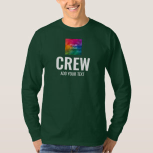 Crew Mens Doppelseitendesign Druck Langschlauch T-Shirt
