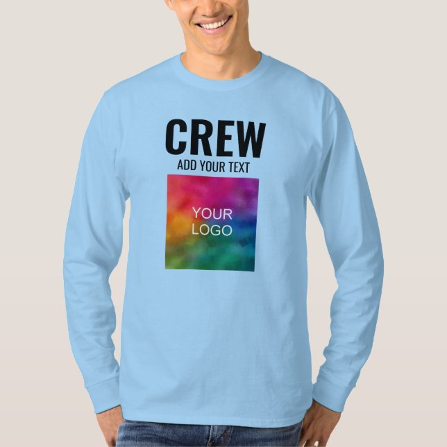 Crew Mens Long Sleeve doppelseitige Druck T-Shirt (Vorderseite)