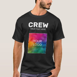 Crew-Mitarbeiter Ihr Logo hier zweiseitige Printme T-Shirt