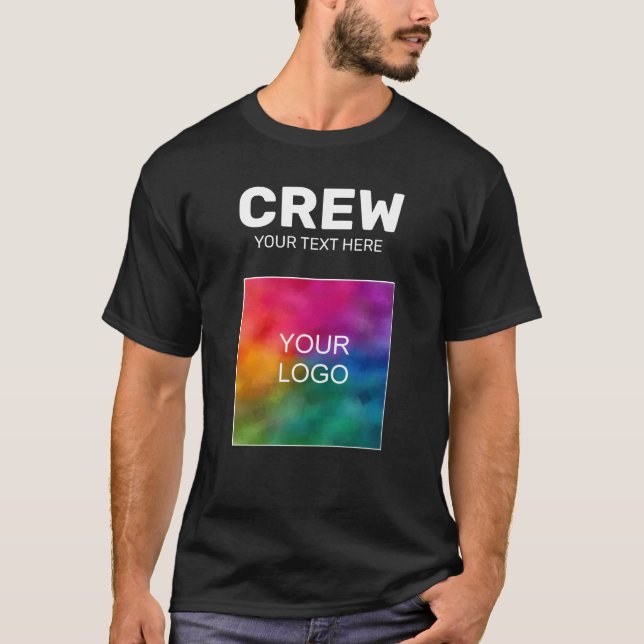Crew-Mitarbeiter Ihr Logo hier zweiseitige Printme T-Shirt (Vorderseite)