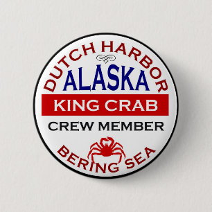Crew-Mitglied niederländischer Hafen-alaskisches Button