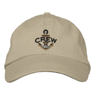 Crew-Nautik-Stern-Anker-Stickerei Bestickte Baseballkappe