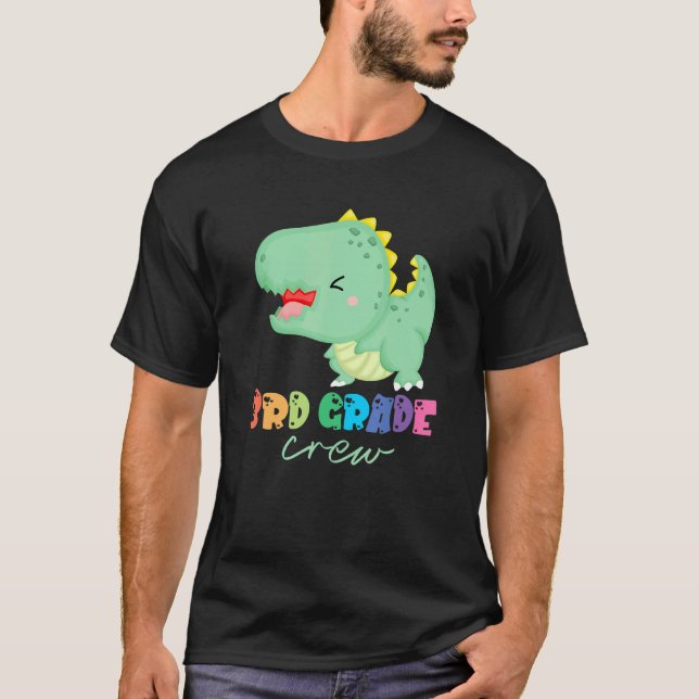 Crew Niedlich Dinosaurier erster Schultag B T-Shirt (Vorderseite)