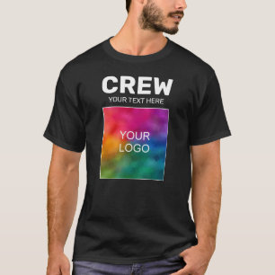 Crew Personal Budget Doppelseitige Logodruckgeräte T-Shirt