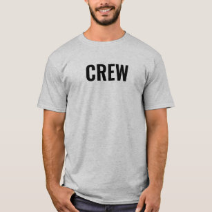 Crew Personal Bulk Doppelseitendesign Mens Grau T-Shirt