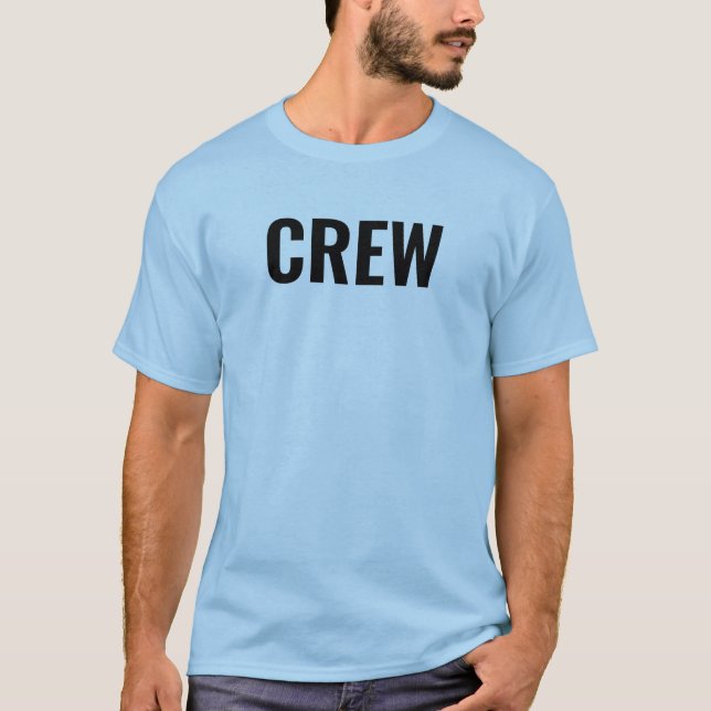 Crew Personal Doppelseitige Design Mens Light Blue T-Shirt (Vorderseite)