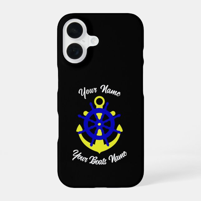 Crew personalisiert iPhone 16 hülle (Rückseite)