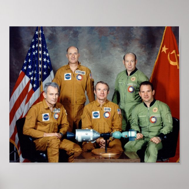 Crew-Portrait für das Apollo-Soyuz-Testprojekt Poster