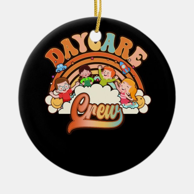 Crew-Provider-Lehrer Kinderbetreuer Gr Keramik Ornament (Vorne)