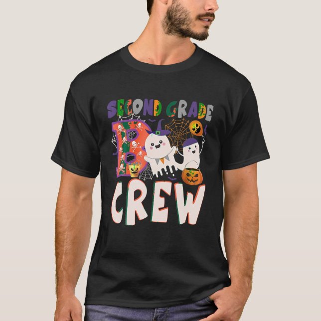 Crew Pumpkin Ghost Skull Spider zweiten Klasse W T-Shirt (Vorderseite)
