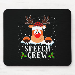 Crew Reindeer Weihnachtsmannmütze Buffalo Red Kari Mousepad