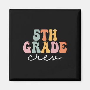Crew Retro Groovy Frauen glücklicher Erster Tag Magnet