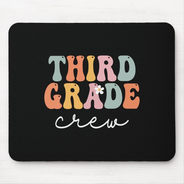 Crew Retro Groovy Vintag erster Schultag Mousepad (Vorne)